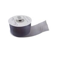 Silver (Matt) 40mm x 22 Meters Organza Ribbon For Favour Boxes & Crafts - Stella Crafts