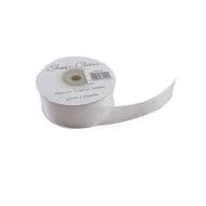 White 25mm x 22 Meters Organza Ribbon For Favour Boxes & Crafts - Stella Crafts