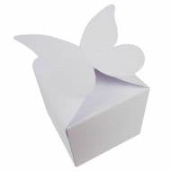 White Large Butterfly Top Muffin / Cupcake Box 80mm x 80mm x 80mm