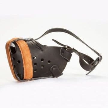 Leather Muzzle with Steel Bar