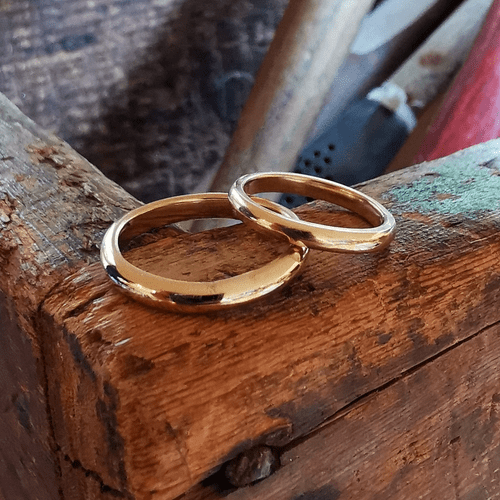 'Cherry' Plain D Shape Traditional Wedding Ring Workshop