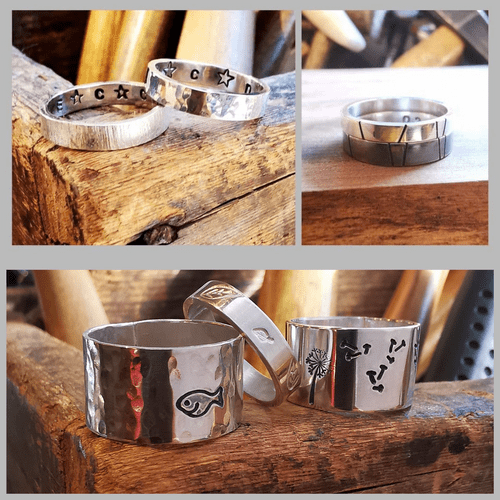 Silver Personalised /Textured Band Ring Workshop